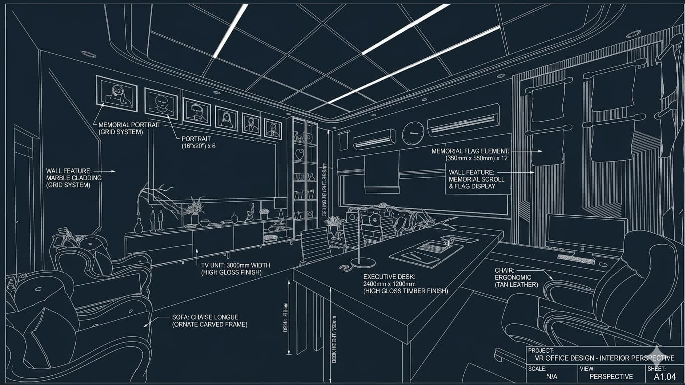 Drafting and blueprint for CO Office