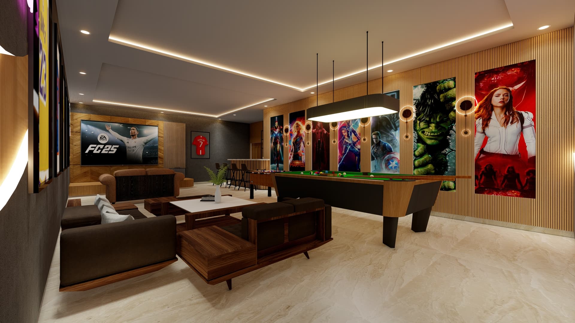 Main architectural vision for Sports Bar