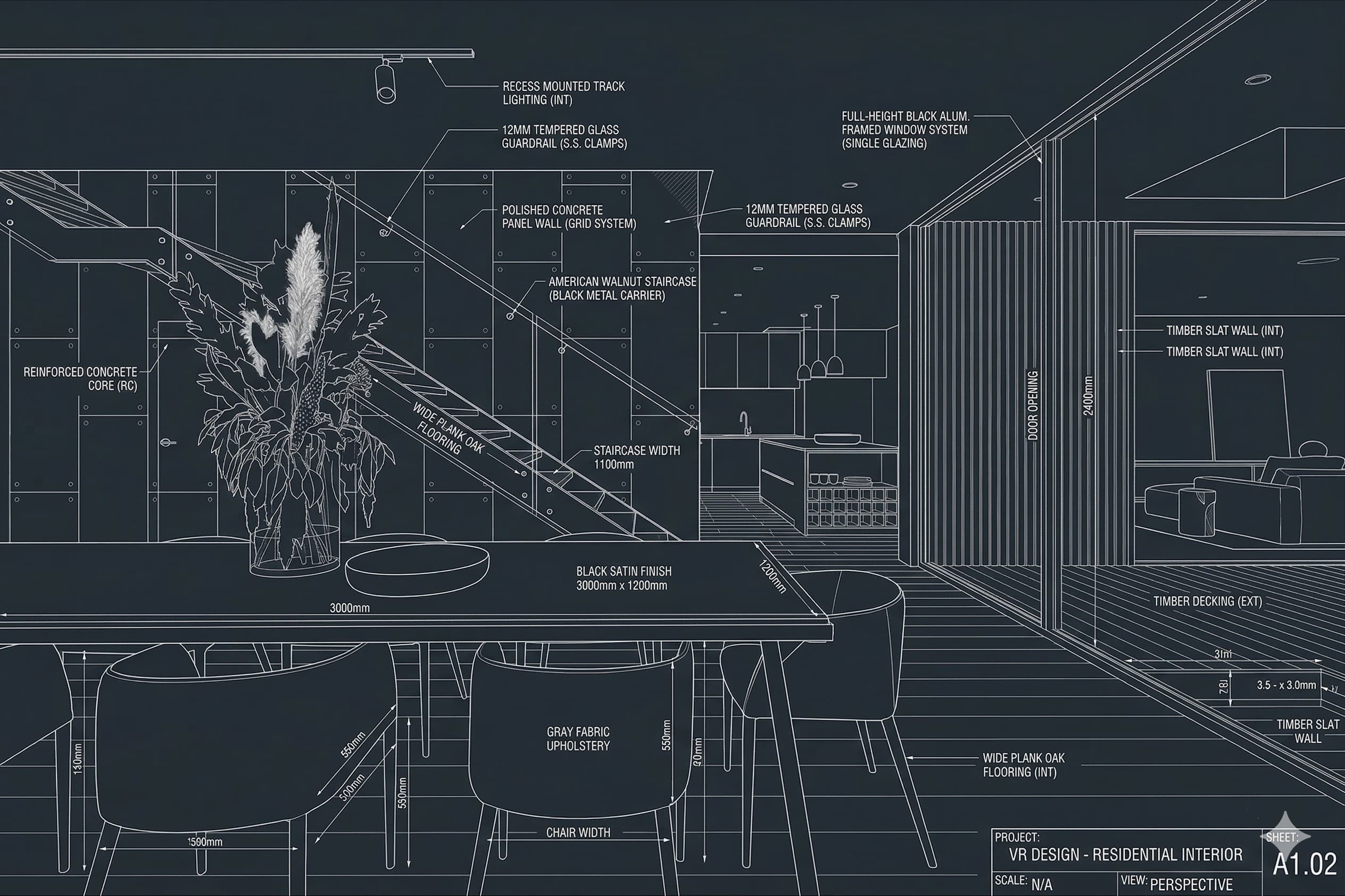 Drafting and blueprint for Architectural project